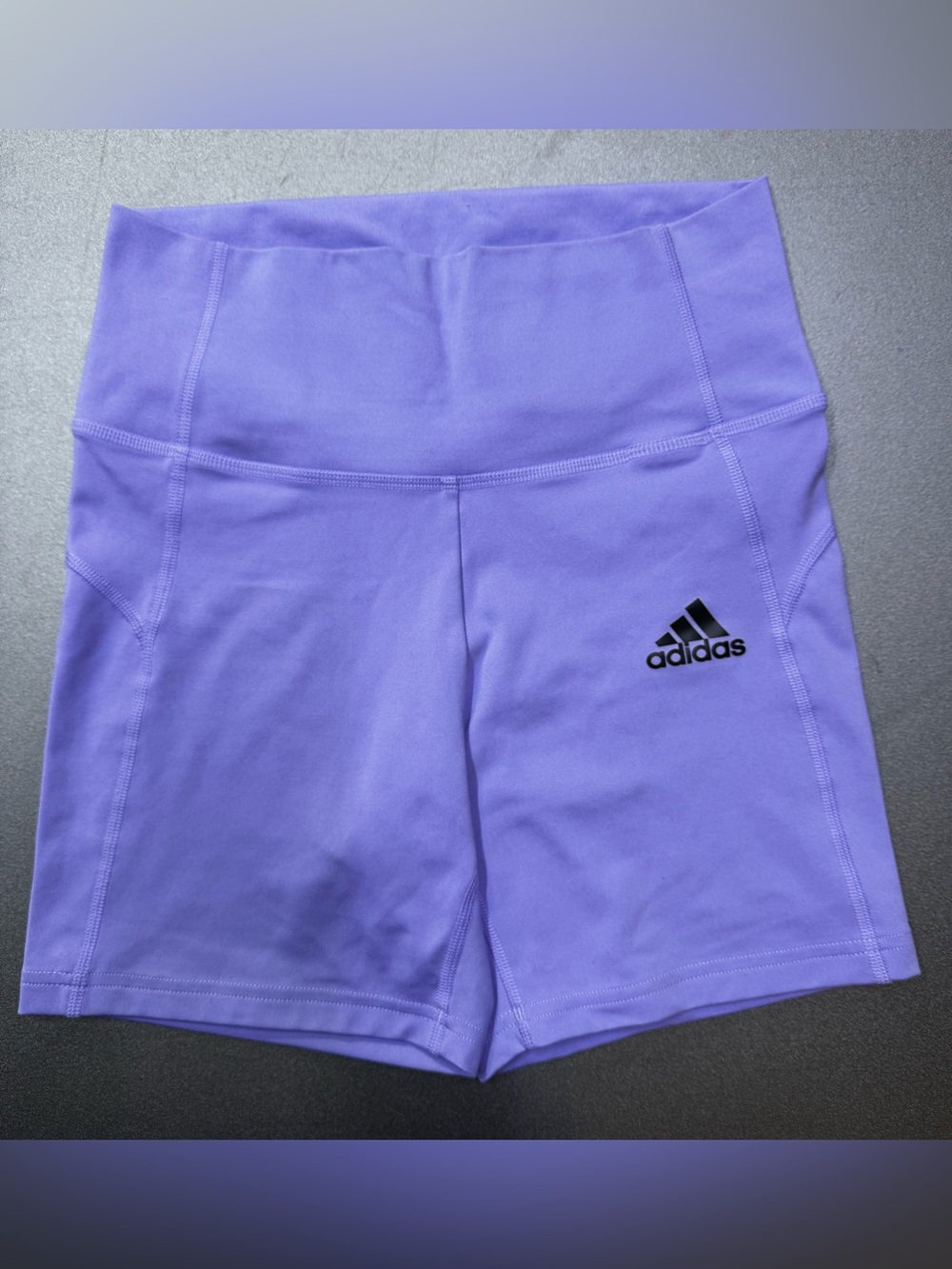 adidas Women’s Training Shorts Purple High Rise Athletic Compression XS